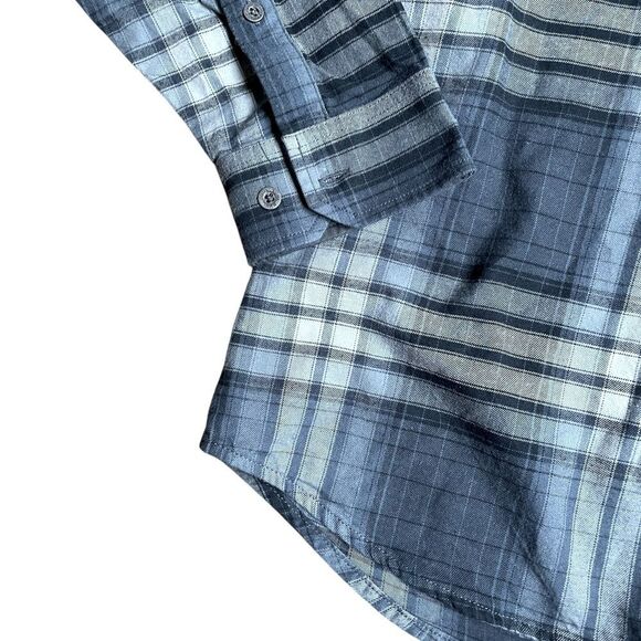 KUHL Fugitive Flannel Button Down Shirt Blue Size Large - Picture 5 of 7